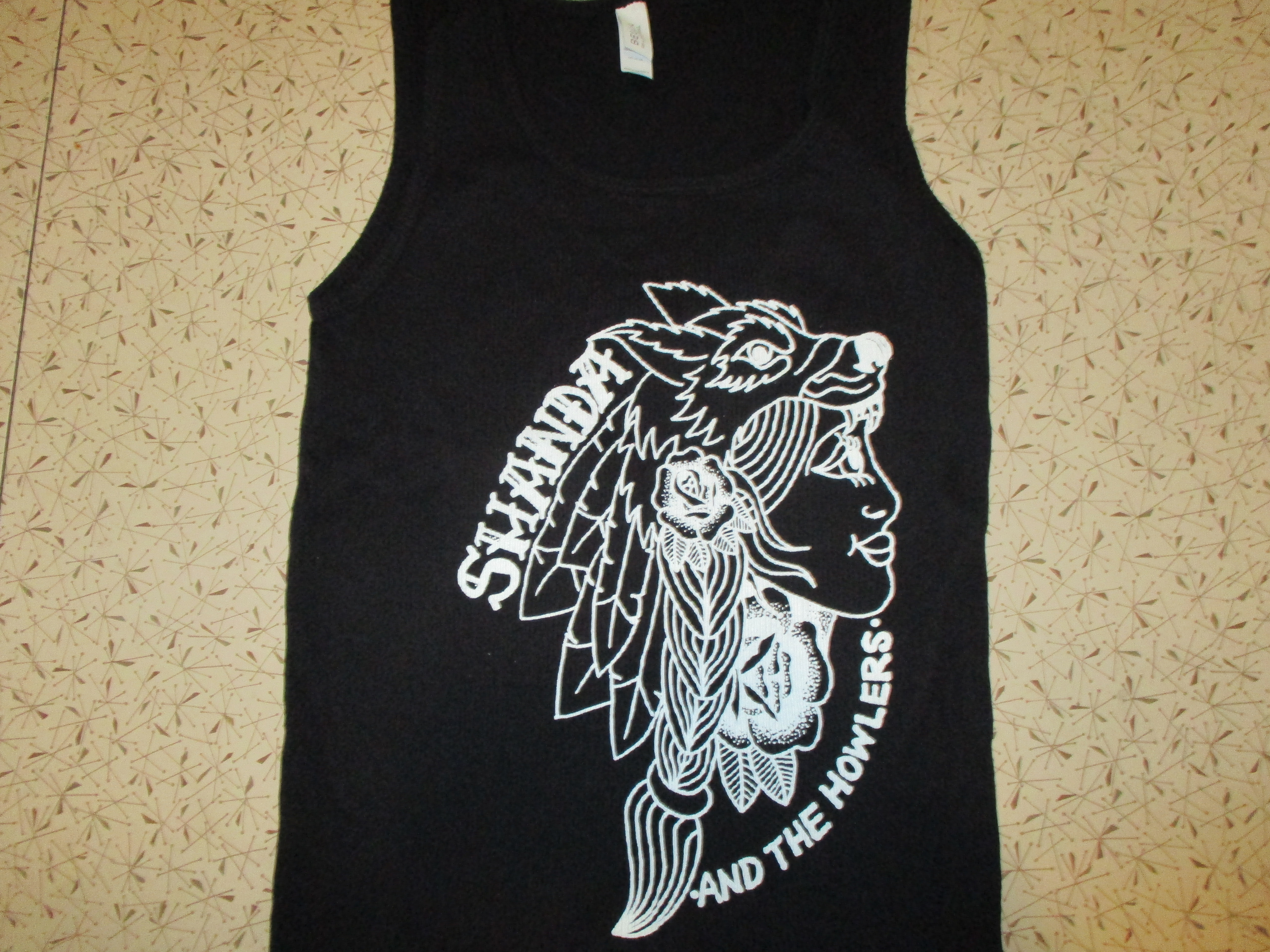 Wolfhead Tank Top, Women's (Black and White)